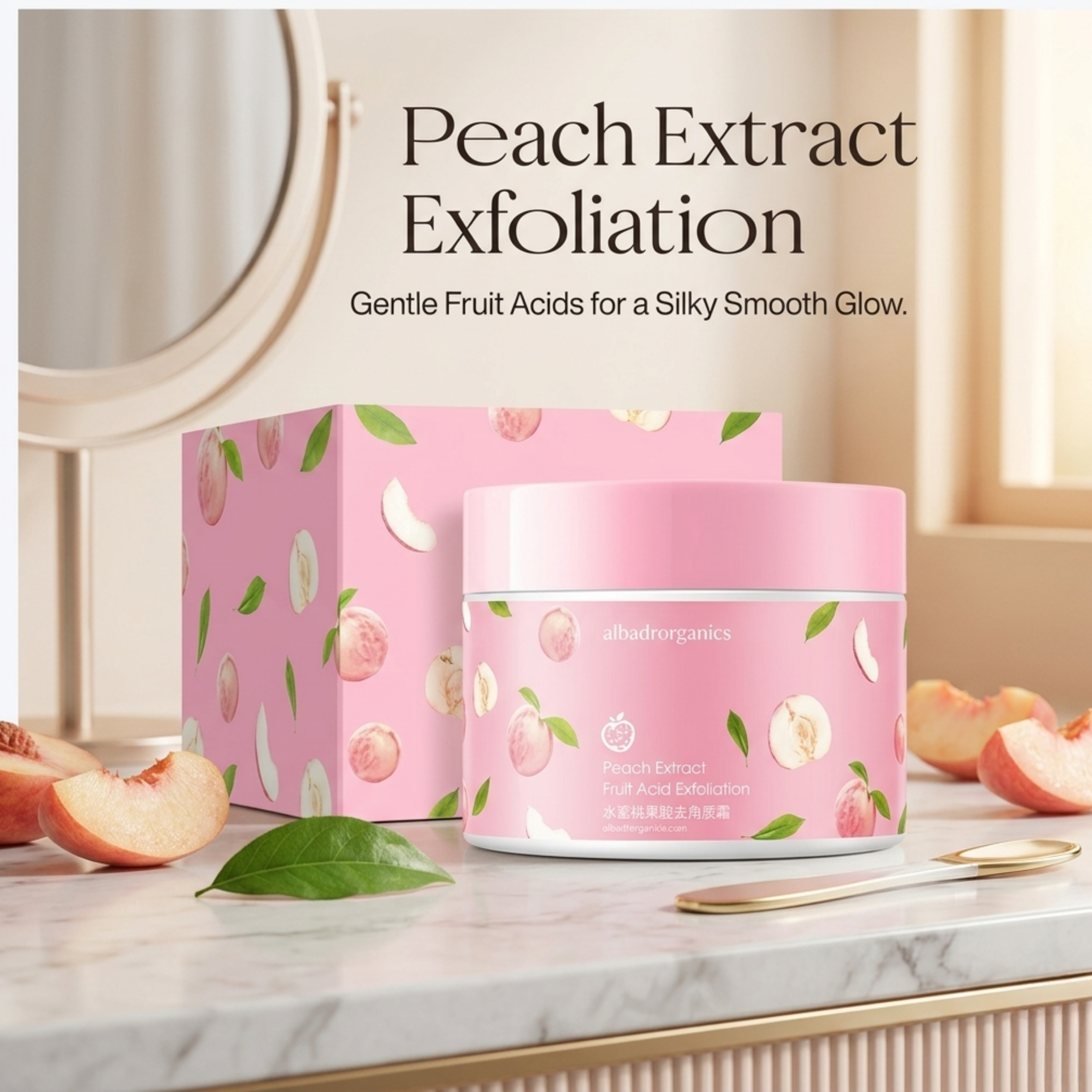 Peach Extract Fruit Acid Exfoliating Face Gel Cream Peach Extract Fruit Acid Exfoliating Face Gel Cream - Image 1